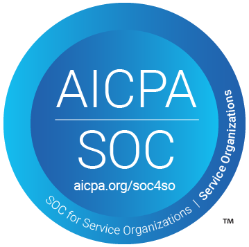 Soc II compliance badge in blue